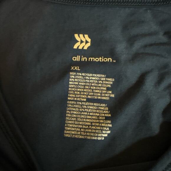 all in motion Women's Cap Sleeve Relaxed Hi-Low Pullover T-Shirt Size 2XL Navy - Picture 5 of 5